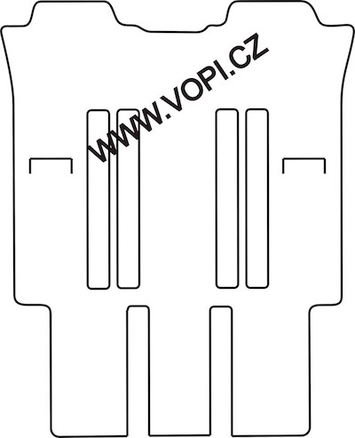 Textil-Autoteppiche Fiat Ulysse 2002 - 7míst - zadní sada Perfectfit (1334)